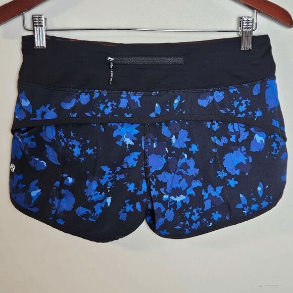 Lululemon Dandy Digie Porcelain Speedy Shorts 5 in Women's Black/Blue Size 4 - Picture 2 of 4